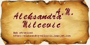 Aleksandra Milčević vizit kartica
